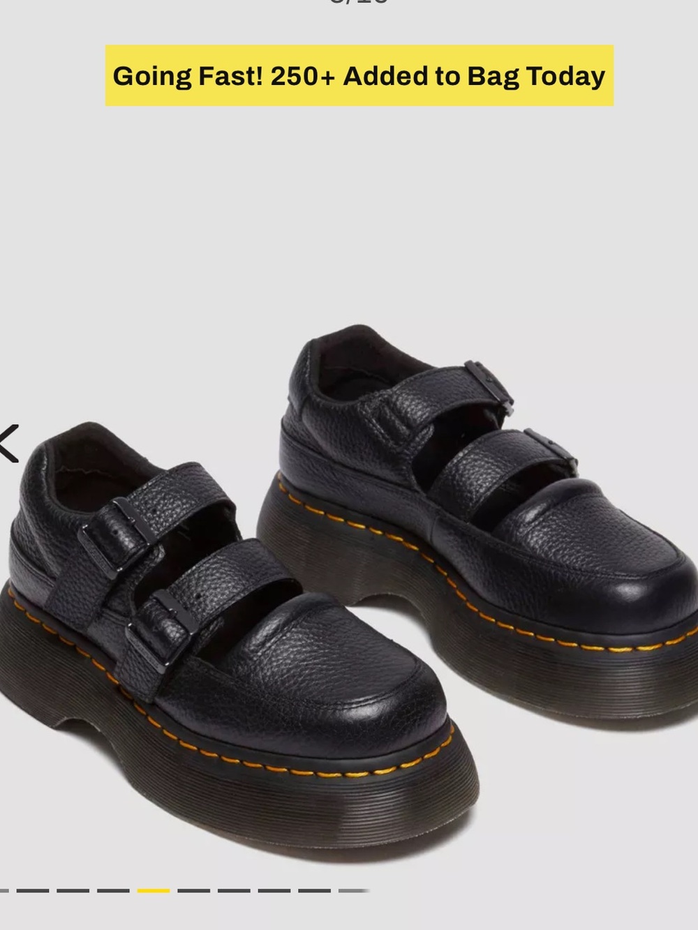 Dr. Martens Buzz Mary Jane black leather shoes in US 6